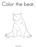 Color the bear Coloring Page