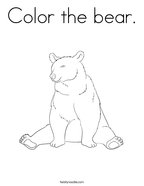 Color the bear Coloring Page