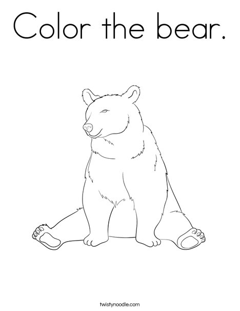 Color the bear. Coloring Page