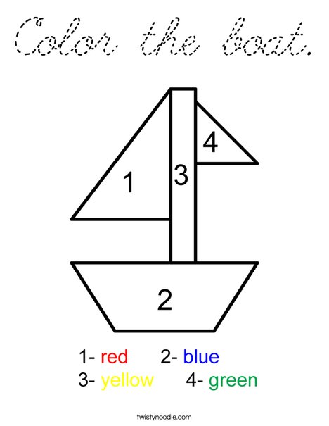 Color the boat. Coloring Page