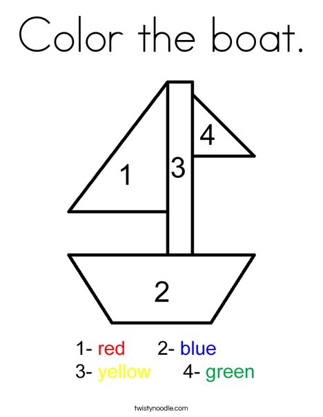Color the boat. Coloring Page