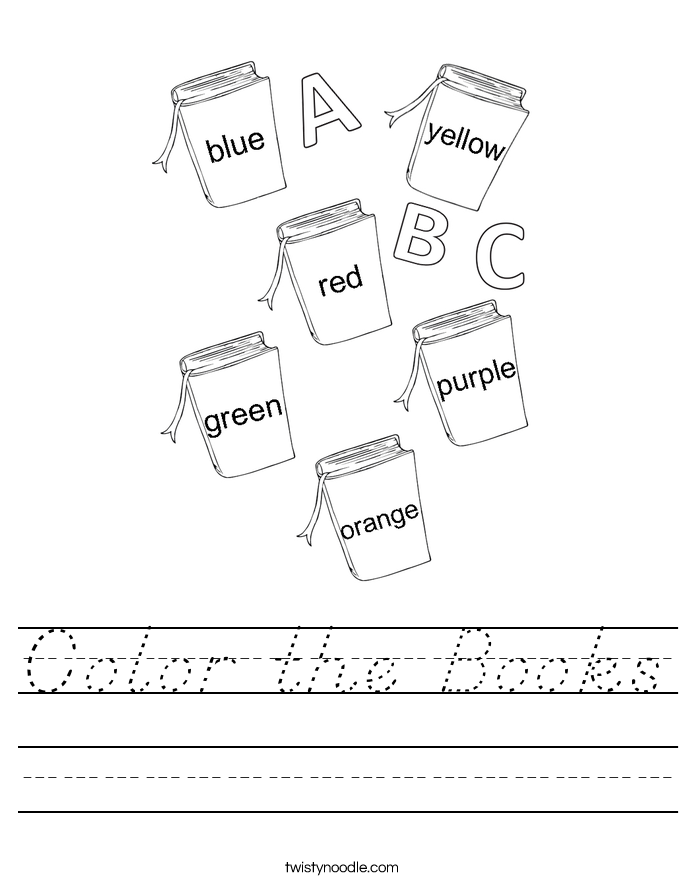 Color the Books Worksheet