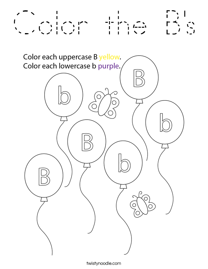 Color the B's Coloring Page