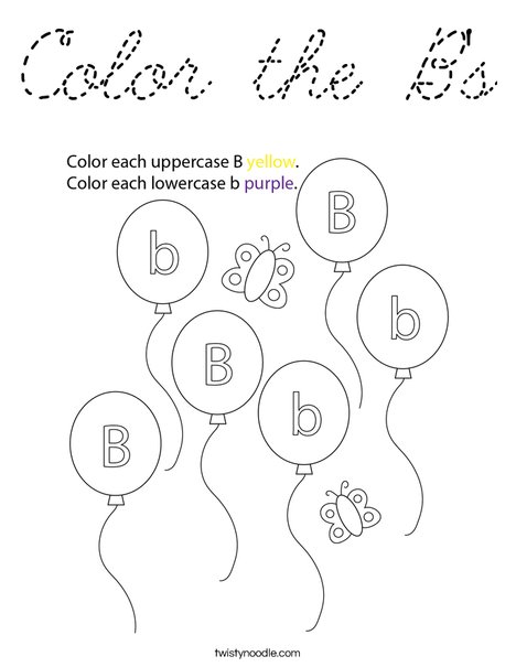 Color the B's Coloring Page