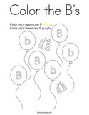 Color the B's Coloring Page