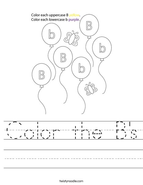 Color the B's Worksheet