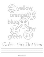 Color the Buttons Handwriting Sheet