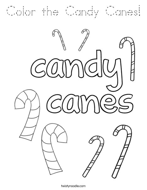 Color the Candy Canes Coloring Page