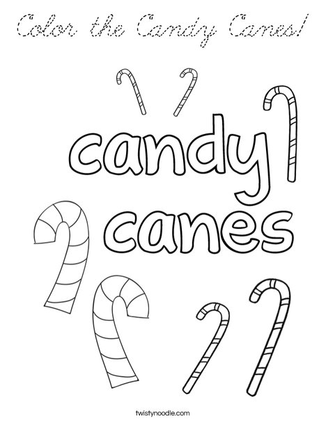 Color the Candy Canes Coloring Page