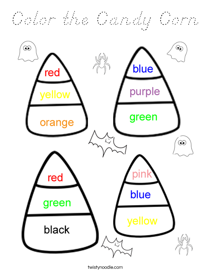Color the Candy Corn Coloring Page