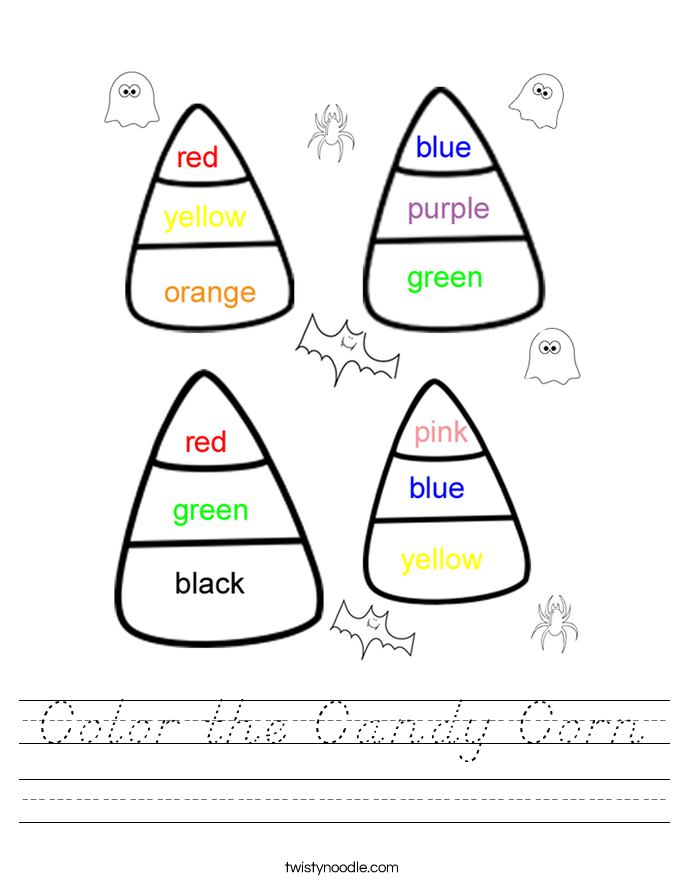 Color the Candy Corn Worksheet