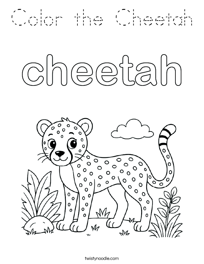Color the Cheetah Coloring Page