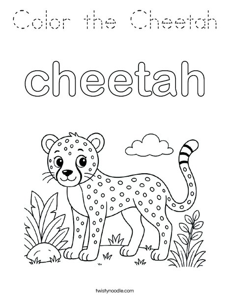 Color the Cheetah Coloring Page