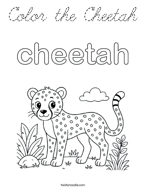 Color the Cheetah Coloring Page