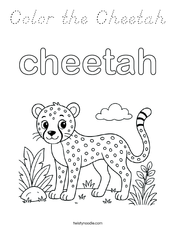 Color the Cheetah Coloring Page
