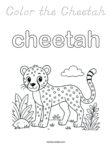 Color the Cheetah Coloring Page