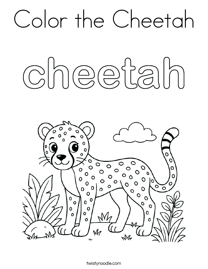 Color the Cheetah Coloring Page