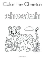 Color the Cheetah Coloring Page