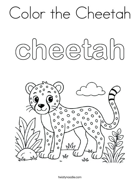 Color the Cheetah Coloring Page