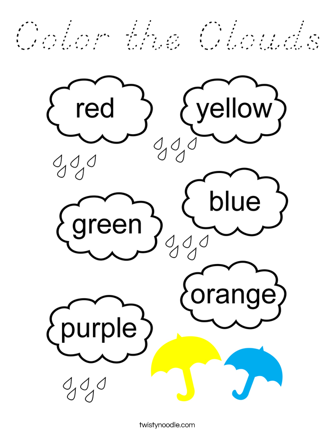 Color the Clouds Coloring Page