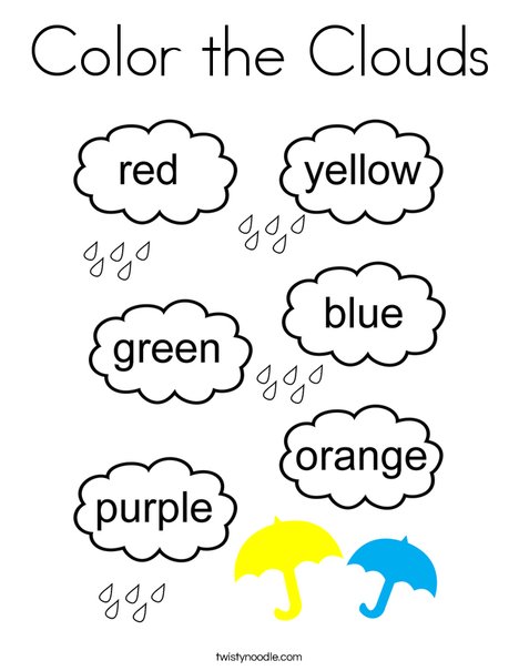 Color the Clouds Coloring Page