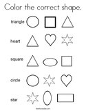 Color the correct shape Coloring Page