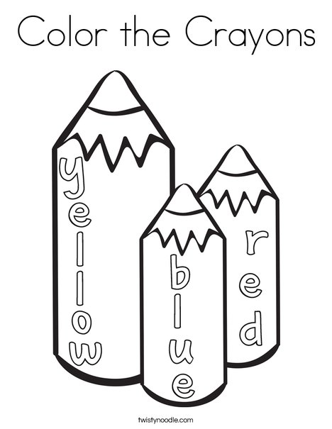 Color the Crayons Coloring Page