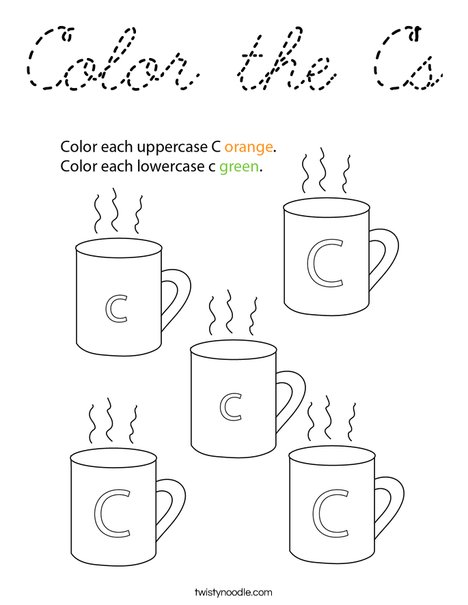 Color the C's Coloring Page