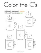 Color the C's Coloring Page