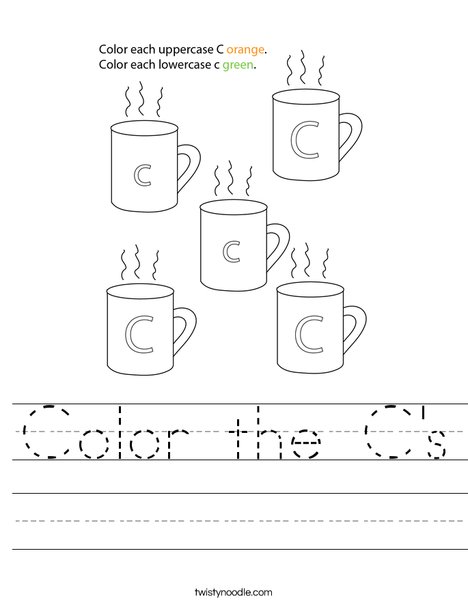 Color the C's Worksheet