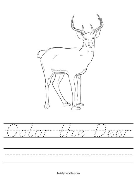 Color the Deer Worksheet