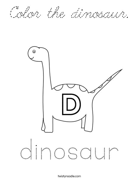 Color the dinosaur. Coloring Page