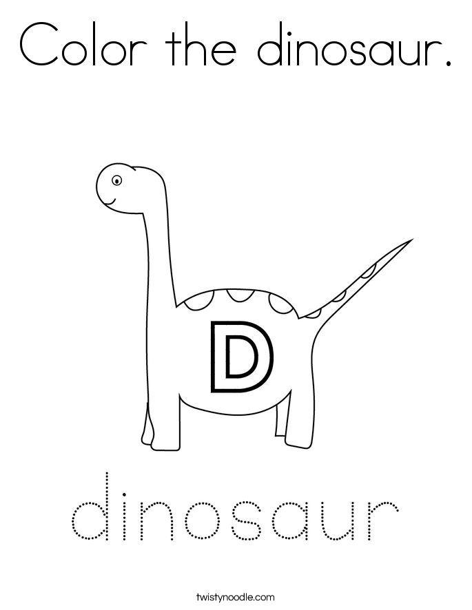 Color the dinosaur. Coloring Page
