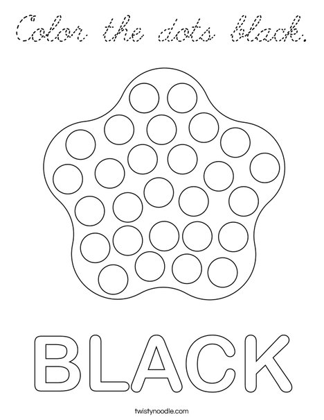 Color the dots black. Coloring Page