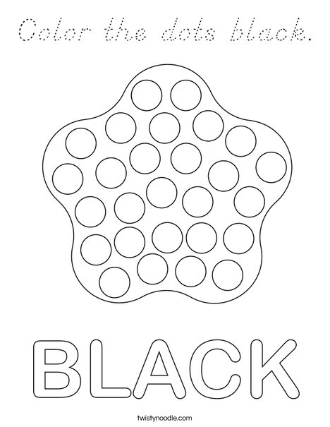 Color the dots black. Coloring Page