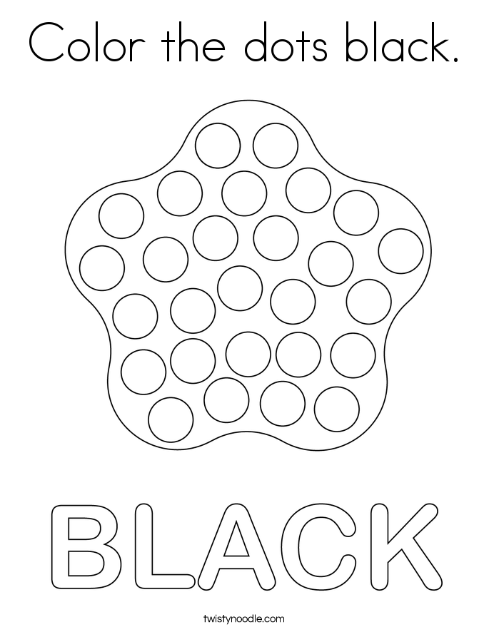 Color the dots black. Coloring Page