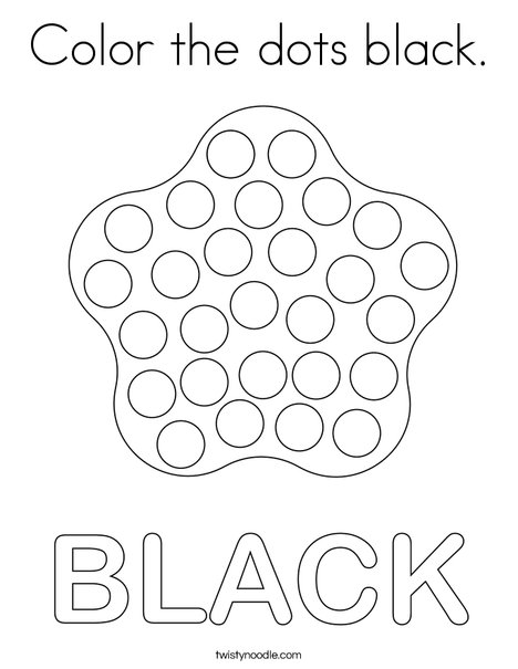 Color the dots black. Coloring Page