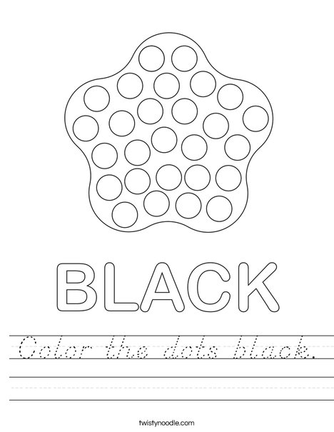 Color the dots black. Worksheet