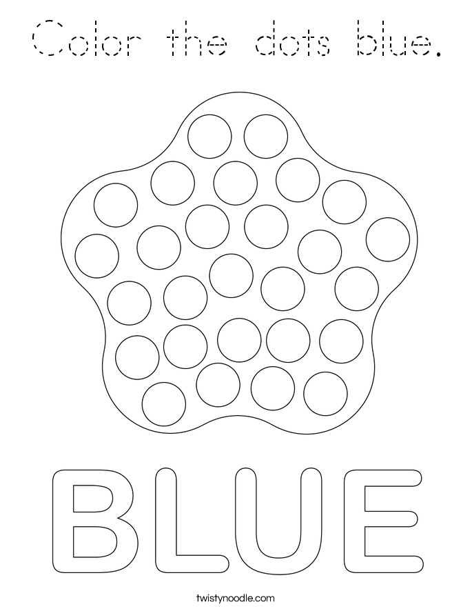 Color the dots blue. Coloring Page