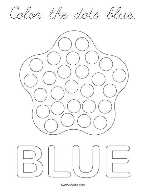 Color the dots blue. Coloring Page