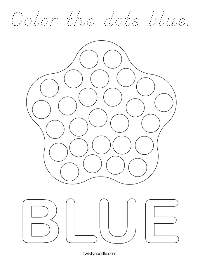 Color the dots blue. Coloring Page