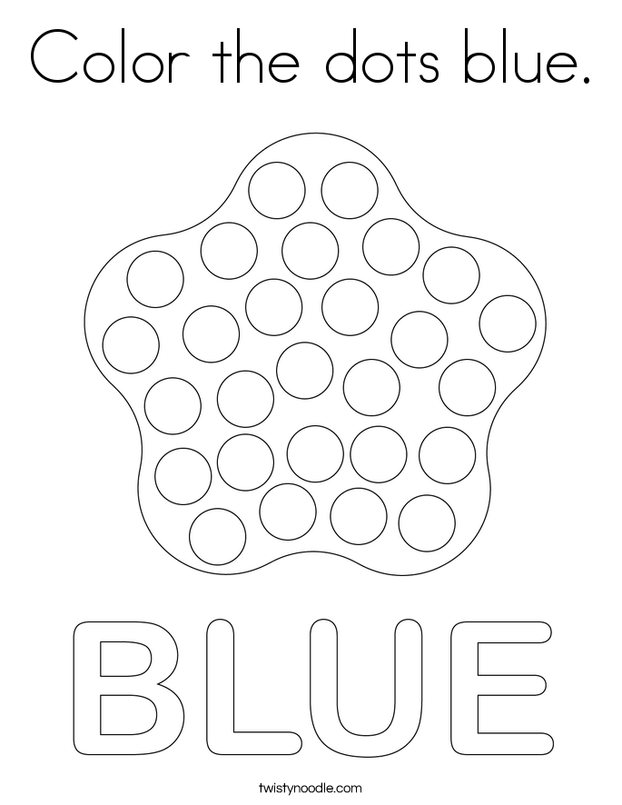 Color the dots blue. Coloring Page