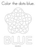 Color the dots blue. Coloring Page