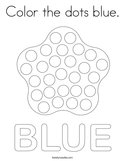 Color the dots blue Coloring Page