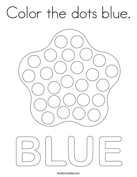 Color the dots blue. Coloring Page