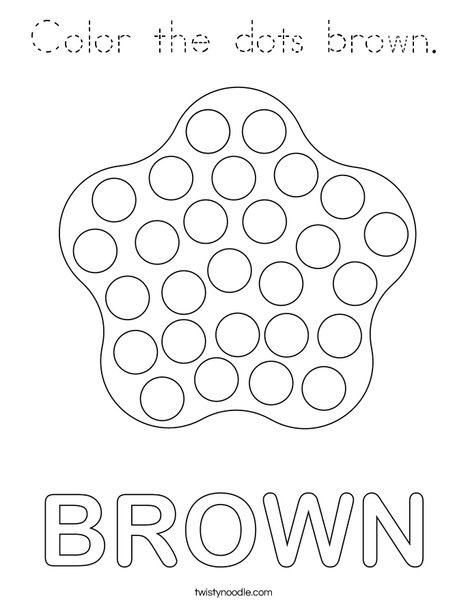 Color the dots brown. Coloring Page