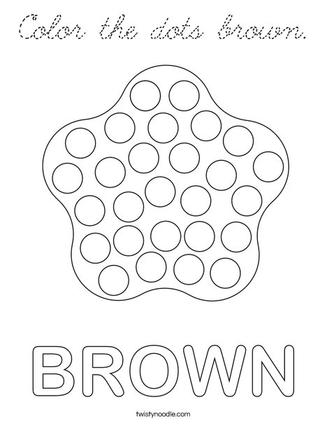 Color the dots brown. Coloring Page