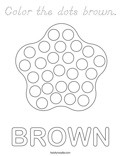 Color the dots brown. Coloring Page