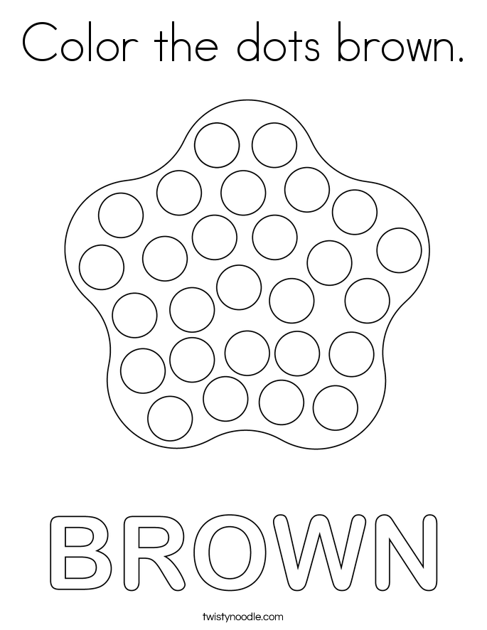 Color the dots brown. Coloring Page