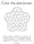Color the dots brown. Coloring Page